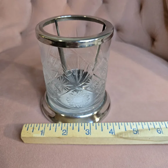 Vintage Partylite Cut Crystal Candle Holder - Picture 5 of 6